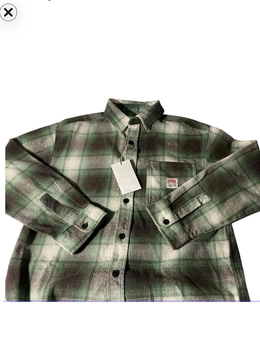 NWT Zara Plaid Longsleeve Shirt
